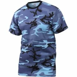 Rothco Shirts Sky Blue Camouflage - Military T-Shirt