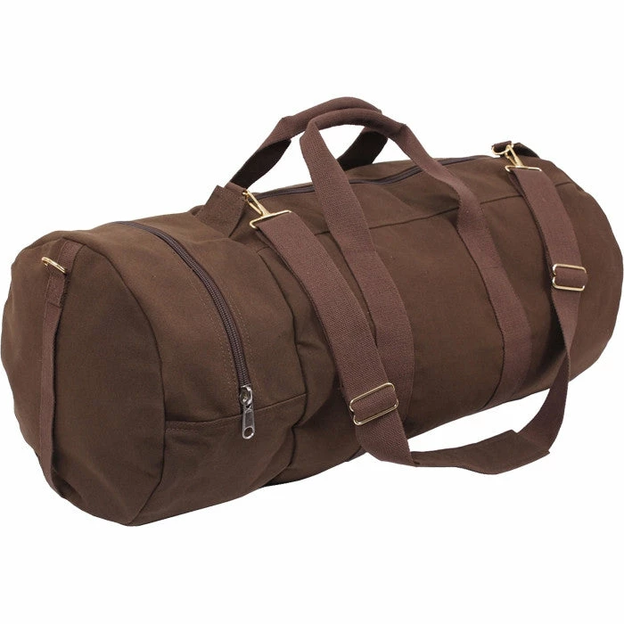 Rothco Brown - Military Double-Ender Sports Shoulder Bag - Cotton Canvas 3 Rothco Brown - Military Double-Ender Sports Shoulder Bag - Cotton Canvas