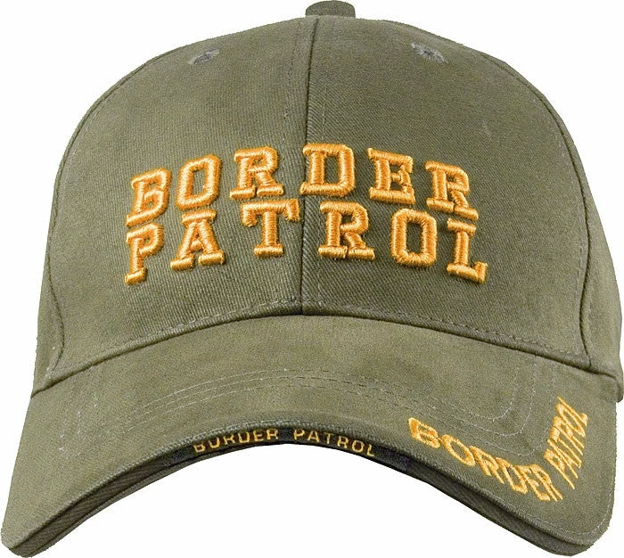 Rothco Olive Drab - BORDER PATROL Deluxe Adjustable Cap With Gold Lettering 3 Rothco Olive Drab - BORDER PATROL Deluxe Adjustable Cap With Gold Lettering