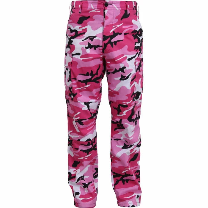 Rothco Pink Camouflage - Military BDU Pants - Cotton Polyester Twill 3 Rothco Pink Camouflage - Military BDU Pants - Cotton Polyester Twill