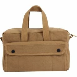 Army Navy Store Coyote Brown - Military GI Style Mechanics Tool Bag With Brass Zipper - Cotton Canvas Bags
