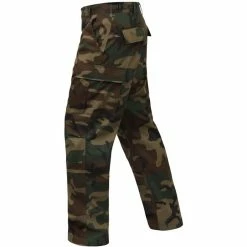 Rothco Woodland Camouflage - Military BDU Pants With Zipper Fly - Cotton Polyester Twill