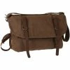 Rothco Earth Brown - Vintage Canvas Explorer Shoulder Bag With Leather