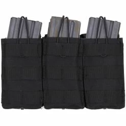 Army Navy Store Law Enforcement Gear Black - MOLLE Compatible Triple MAG Pouch