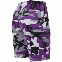 Rothco Ultra Violet Camouflage - Military Cargo BDU Shorts - Polyester Cotton Twill
