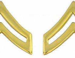 Rothco Polished - Military Corporal Pin-On Insignia Pair CPL USA Made