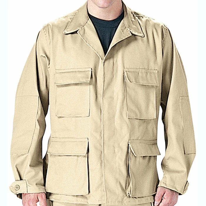 Rothco Khaki - Military BDU Shirt - Polyester Cotton Twill 3 Rothco Khaki - Military BDU Shirt - Polyester Cotton Twill