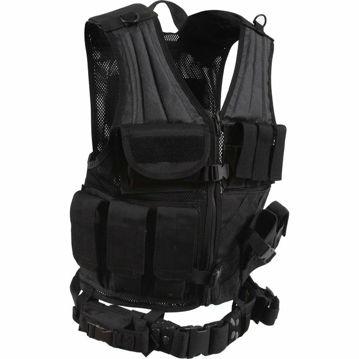 Army Navy Store Black - MOLLE Compatible Cross Draw Tactical Vest 5 Army Navy Store Black - MOLLE Compatible Cross Draw Tactical Vest