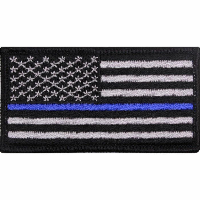 Rothco US Thin Blue Line Flag American Flag Iron-On Patch 1 7/8" X 3 3/8" 3 Rothco US Thin Blue Line Flag American Flag Iron-On Patch 1 7/8" X 3 3/8"