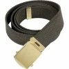 Rothco Belts / Suspenders Olive Drab - Military Web Belt With Gold Brass Buckle 2 Rothco Belts / Suspenders Olive Drab - Military Web Belt With Gold Brass Buckle