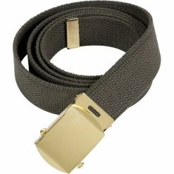 Rothco Belts / Suspenders Olive Drab - Military Web Belt With Gold Brass Buckle