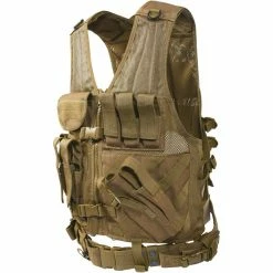 Army Navy Store Coyote Brown - MOLLE Compatible Cross Draw Tactical Vest Vests