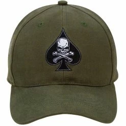 Rothco Olive Drab - Military Adjustable Cap With Army Death Spade Emblem