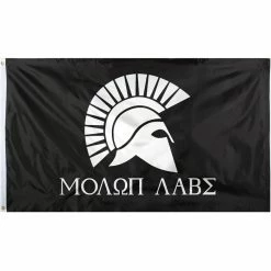 Rothco Black - Molon Labe Flag 2' X 3' Flags