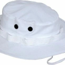 Rothco Headwear White - Military Boonie Hat - Cotton Polyester