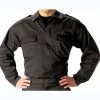 Rothco Black - Long Sleeve Tactical BDU Shirt - Polyester Cotton Twill