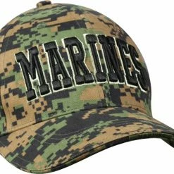 Rothco Digital Woodland Camouflage MARINES Military Low Profile Adjustable Baseball Cap Headwear