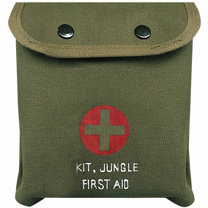 Rothco Olive Drab - M-1 Jungle First Aid Pouch With No Contents 3 Rothco Olive Drab - M-1 Jungle First Aid Pouch With No Contents