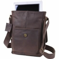 Army Navy Store Brown - Leather Military Tech Bag