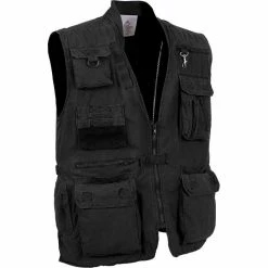 Rothco Vests Black - Deluxe Safari Outback Photo Journalists Vest