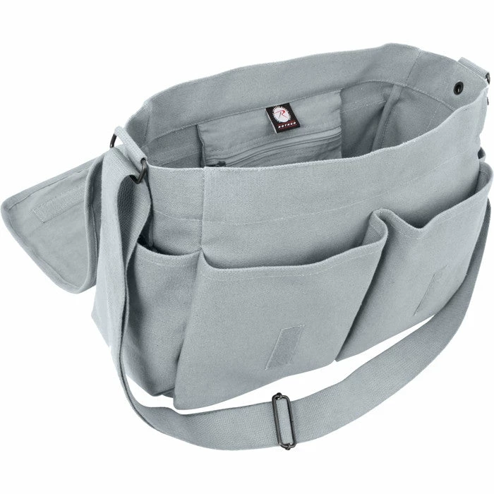 Army Navy Store Grey - Heavyweight Classic Messenger Bag Bags 3 Army Navy Store Grey - Heavyweight Classic Messenger Bag Bags