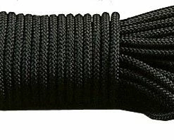 Rothco Paracord / Rope / Rappelling Gear Black - General Purpose Utility Rope 50' - Polypropylene USA Made