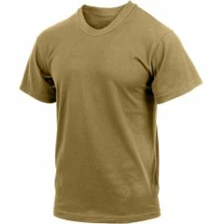 Rothco Brown Moisture Wicking Polyester Short Sleeve T-Shirt Shirts