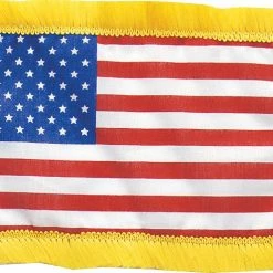 Rothco Red White Blue - US American Antenna Flag With Gold Borders Flags