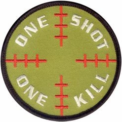 Rothco One Shot One Kill Sniper Patch With Hook Back