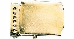 Army Navy Store Belts / Suspenders Gold - Brass Plated Military Web Belt Buckle