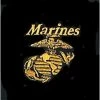 Rothco Shirts Black - MARINES Golf Shirt With Gold USMC Emblem