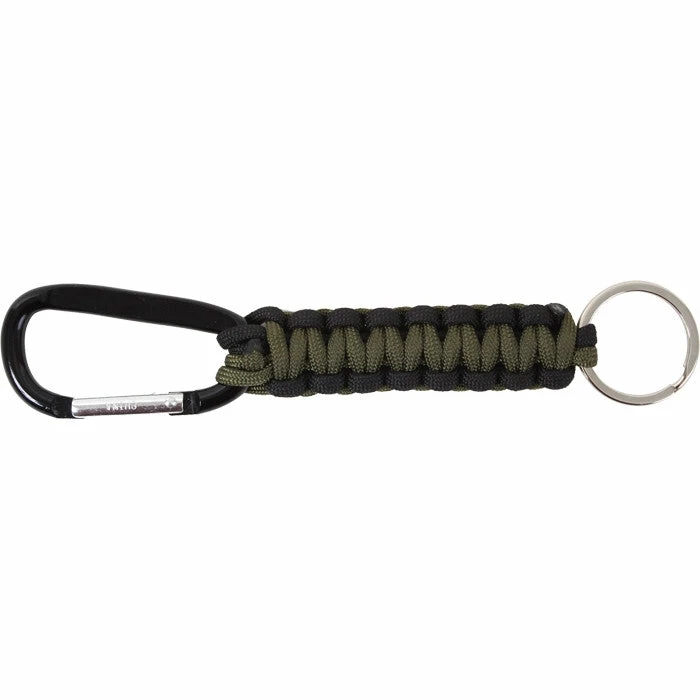 Rothco Black Olive Drab - Tactical Survival Paracord Carabiner Key Chain 3 Rothco Black Olive Drab - Tactical Survival Paracord Carabiner Key Chain