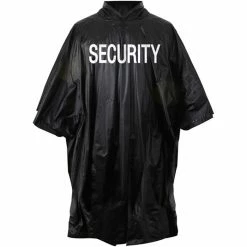 Army Navy Store Tactical Security Poncho Black Rainwear