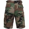 Rothco Woodland Camouflage - Military Cargo BDU Shorts - Cotton Ripstop