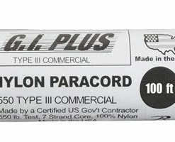 Rothco Black - Military Grade 550 LB Tested Type III Paracord Rope 100' - Nylon USA Made Paracord / Rope / Rappelling Gear
