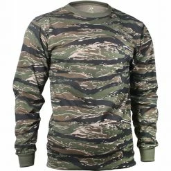 Rothco Shirts Tiger Stripe Camouflage - Military Long Sleeve T-Shirt
