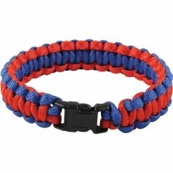 Rothco Red Blue - Cobra Weave Paracord Bracelet Paracord / Rope / Rappelling Gear