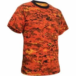 Rothco Shirts Digital Orange Camouflage - Military T-Shirt