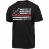 Rothco Shirts Black - Thin Red Line US American Flag Support The Firemen T-Shirt