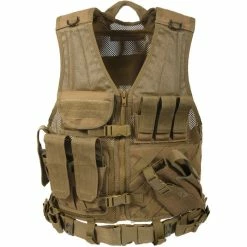 Army Navy Store Coyote Brown - MOLLE Compatible Cross Draw Tactical Vest Vests