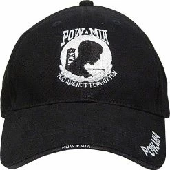 Rothco Black - POW MIA Deluxe Adjustable Cap