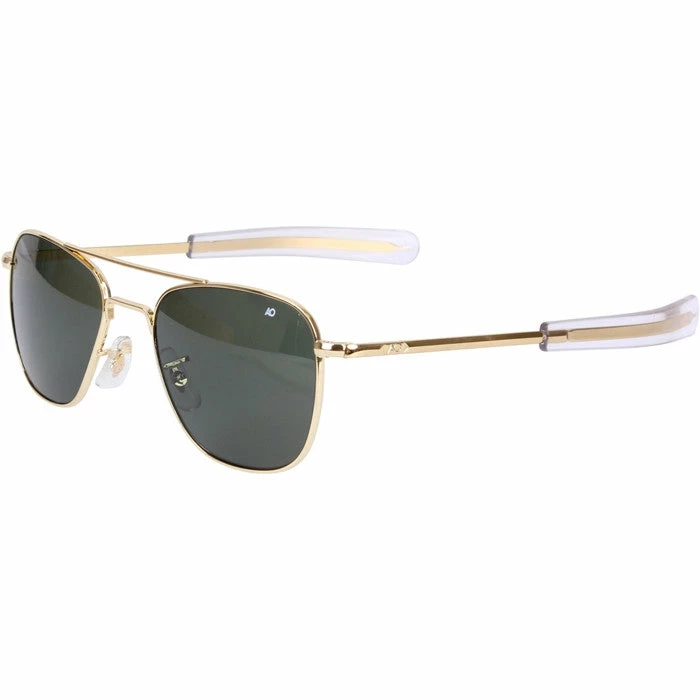 Rothco American Optics Green Lens Gold Frame - Genuine GI 52mm Air Force Pilots Sunglasses With Case - USA Made 3 Rothco American Optics Green Lens Gold Frame - Genuine GI 52mm Air Force Pilots Sunglasses With Case - USA Made