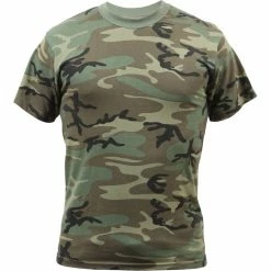 Rothco Woodland Camouflage - Military Vintage T-Shirt Shirts