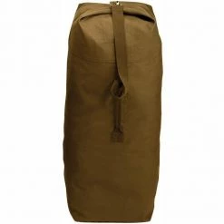 Rothco Bags Coyote Brown - Military Large Top Load Duffle Bag 25 In. X 42 In. - Cotton Canvas