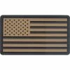 Rothco Patches Khaki Black - PVC US Flag Patch With Hook Back