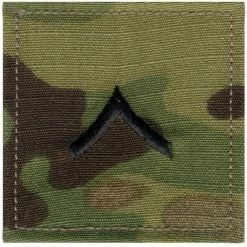Rothco Multicam Camouflage - Military Private Insignia Patch PVT Insignias / Medals / Ribbons