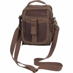 Army Navy Store Brown - Canvas & Leather Travel Shoulder Bag Bags