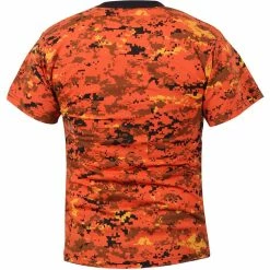 Rothco Shirts Digital Orange Camouflage - Military T-Shirt