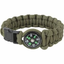 Rothco Olive Drab - Cobra Weave Compass Paracord Bracelet Paracord / Rope / Rappelling Gear