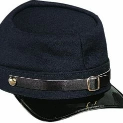 None US American Civil War Kepi Adjustable Wool Army Hat (Navy Blue Or Grey)